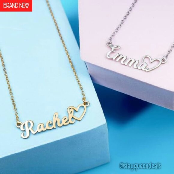 Custom Name Necklace Personalized Sterling Silver or Gold Pendant Gift - Picture 6 of 8